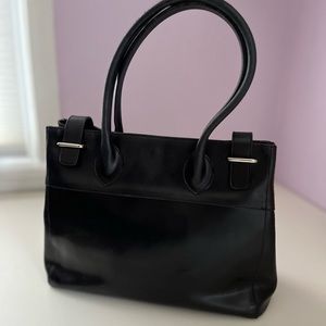 FURLA leather handbag— perfect size — small tote fits a ton!